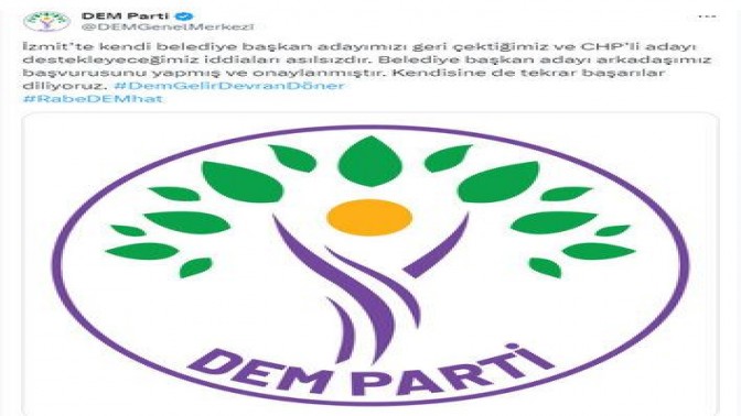 DEM Parti kendi başkanını yalanladı; İzmit’te seçime giriyor!