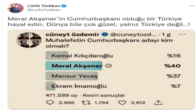 İYİ Partili Lütfü Türkkan'ın Meral Akşener paylaşımı kafaları karıştırdı